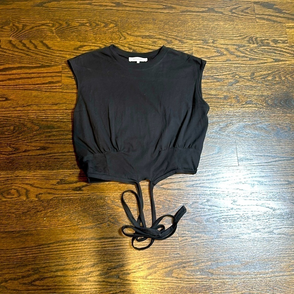 Frame Tie-Waist Cropped Muscle Tee Size XS - Picture 2 of 7